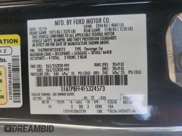 ✅ 2015 Ford Mustang GT Premium • VIN: 1FATP8FF4F5324573 • Lot: 50920815. Wystawiony na Copart z przebiegiem 82 187 mil. Bezpłatny archiwum sprzedaży aukcyjnych z USA i szczegółowy raport historii pojazdu na DreamBid. Zdjęcie 13.