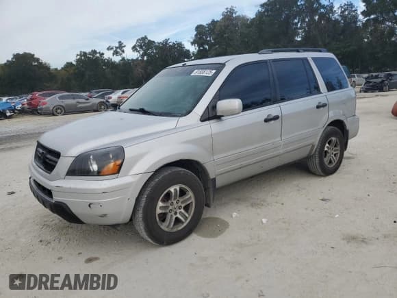 ✅ 2003 Honda Pilot EX • VIN: 2HKYF18753H563996 • Lot: 91808125. Listed on Copart with 185,840 mi. Free auction sales archive from the USA and detailed vehicle history report at DreamBid. Image 1.
