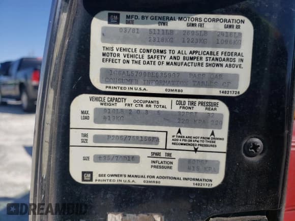 ✅ 1981 Cadillac Eldorado • VIN: 1G6AL5799BE635997 • Лот: 45287175. Опубликован ранее на Copart с пробегом 46 416 миль. Бесплатный доступ к архиву аукционных продаж из США и подробный отчёт об истории автомобиля на DreamBid. Изображение 13.