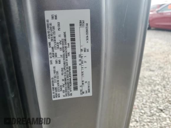 ✅ 2020 Ford F-250 XL • VIN: 1FT7X2B64LED97856 • Lot: 80491275. Wystawiony na Copart z przebiegiem 73 168 mil. Bezpłatny archiwum sprzedaży aukcyjnych z USA i szczegółowy raport historii pojazdu na DreamBid. Zdjęcie 12.