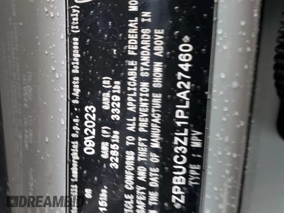 ✅ 2023 Lamborghini Urus Performante • VIN: ZPBUC3ZL1PLA27460 • Lot: 83781864. Listed on Copart with 9,091 mi. Free auction sales archive from the USA and detailed vehicle history report at DreamBid. Image 16.