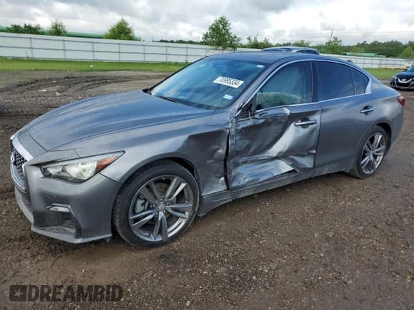 ✅ 2019 Infiniti Q50 Signature Edition • VIN: JN1EV7AR5KM590773 • Lot: 70995334. Listed on Copart with 56,824 mi. Free auction sales archive from the USA and detailed vehicle history report at DreamBid. Image 1.