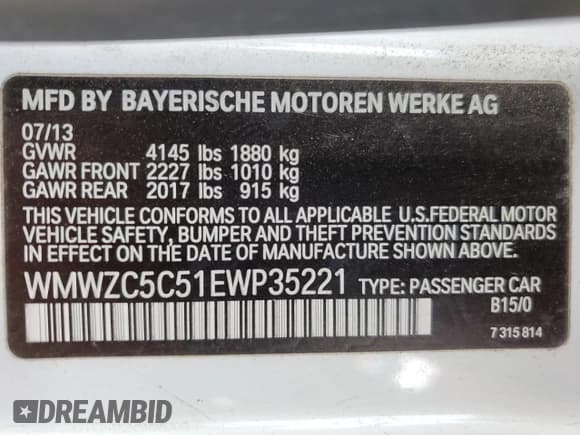✅ 2014 MINI Countryman S • VIN: WMWZC5C51EWP35221 • Lot: 58718545. Listed on Copart with 152,809 mi. Free auction sales archive from the USA and detailed vehicle history report at DreamBid. Image 12.