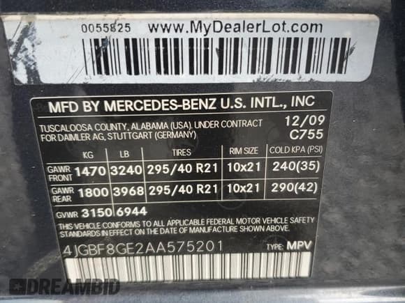 ✅ 2010 Mercedes-Benz GL 550 • VIN: 4JGBF8GE2AA575201 • Lot: 71621365. Wystawiony na Copart z przebiegiem 208 472 mil. Bezpłatny archiwum sprzedaży aukcyjnych z USA i szczegółowy raport historii pojazdu na DreamBid. Zdjęcie 13.