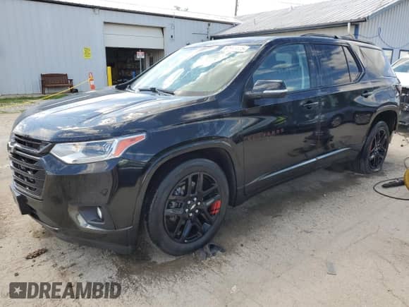 2021 Chevrolet Traverse Premier z VIN 1GNERKKW6MJ238743, wystawiony jako Copart lot #57995125 z przebiegiem 61 096 mil mil oraz Szkoda całkowita • Salvage title. Historia ofert i sprzedaży dostępna na DreamBid. Obrazek 1.