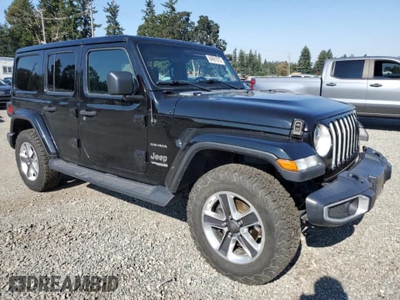 ✅ 2020 Jeep Wrangler Unlimited Sahara • VIN: 1C4HJXEN0LW109430 • Lot: 84991075. Listed on Copart with 81,556 mi. Free auction sales archive from the USA and detailed vehicle history report at DreamBid. Image 4.