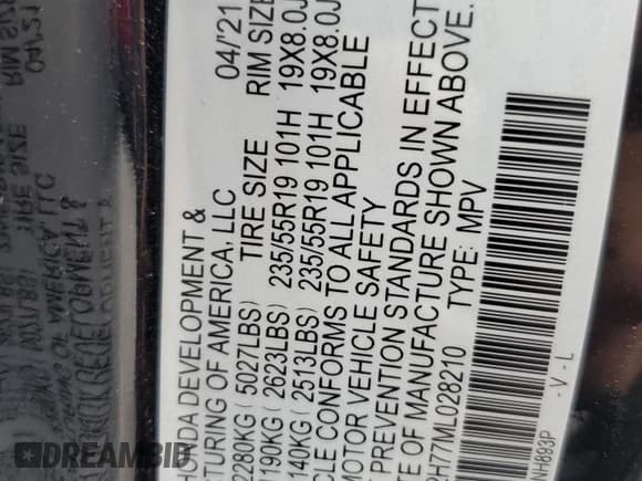 ✅ 2021 Acura RDX Advance • VIN: 5J8TC2H77ML028210 • Lot: 55121215. Listed on Copart with 56,833 mi. Free auction sales archive from the USA and detailed vehicle history report at DreamBid. Image 14.