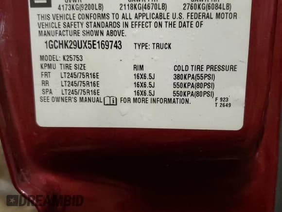 ✅ 2005 Chevrolet Silverado 2500HD LT • VIN: 1GCHK29UX5E169743 • Лот: 84625804. Опубликован ранее на Copart с пробегом 174 511 миль. Бесплатный доступ к архиву аукционных продаж из США и подробный отчёт об истории автомобиля на DreamBid. Изображение 12.