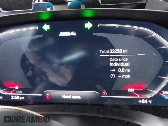 ✅ 2023 BMW M4 Competition • VIN: WBS33AZ04PCL88204 • Lot: 43186396. Listed on IAAI with 33,258 mi. Free auction sales archive from the USA and detailed vehicle history report at DreamBid. Image 7.