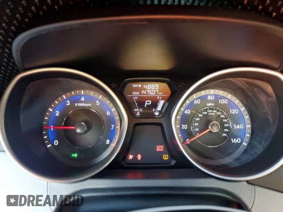 2013 Hyundai Elantra Limited with VIN KMHDH4AE2DU951855, listed as a Copart auction lot 80449865 with 147,507 mi miles and Salvage title. Bid and sale history available at DreamBid. Image 9.