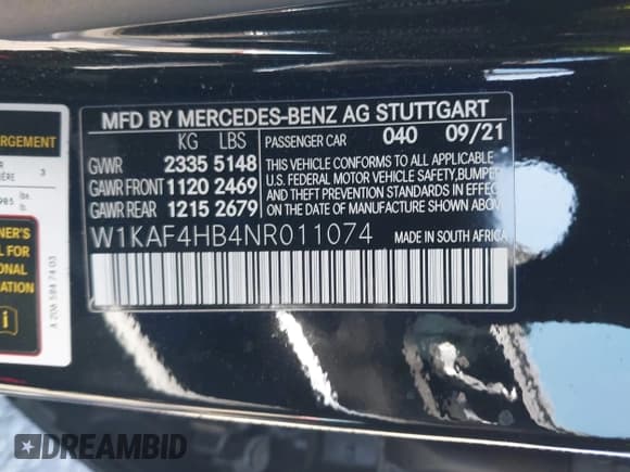 ✅ 2022 Mercedes-Benz C 300 • VIN: W1KAF4HB4NR011074 • Lot: 42077950. Wystawiony na IAAI z przebiegiem 16 438 mil. Bezpłatny archiwum sprzedaży aukcyjnych z USA i szczegółowy raport historii pojazdu na DreamBid. Zdjęcie 9.