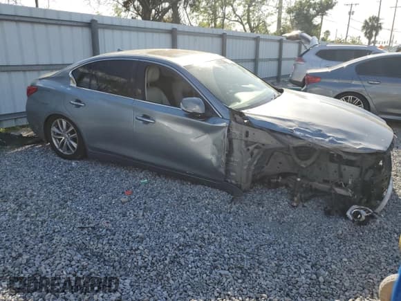 ✅ 2014 Infiniti Q50 • VIN: JN1BV7APXEM683701 • Lot: 47630075. Listed on Copart with 102,704 mi. Free auction sales archive from the USA and detailed vehicle history report at DreamBid. Image 4.