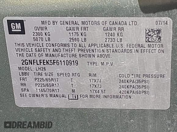 ✅ 2015 Chevrolet Equinox LT • VIN: 2GNFLFEK5F6110919 • Lot: 43303835. Wystawiony na IAAI z przebiegiem 147 472 mil. Bezpłatny archiwum sprzedaży aukcyjnych z USA i szczegółowy raport historii pojazdu na DreamBid. Zdjęcie 9.