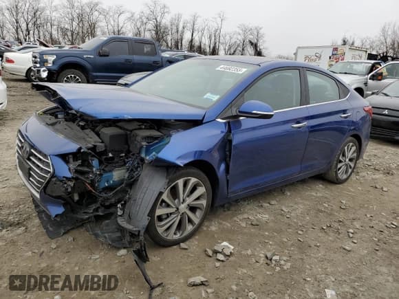 ✅ 2022 Hyundai Accent Limited • VIN: 3KPC34A60NE188192 • Лот: 44692355. Опубликован ранее на Copart с пробегом 51 752 миль. Бесплатный доступ к архиву аукционных продаж из США и подробный отчёт об истории автомобиля на DreamBid. Изображение 1.