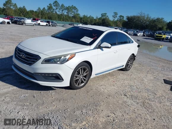 ✅ 2017 Hyundai Sonata Sport • VIN: 5NPE34ABXHH578691 • Lot: 43594159. Listed on IAAI with 99,951 mi. Free auction sales archive from the USA and detailed vehicle history report at DreamBid. Image 2.