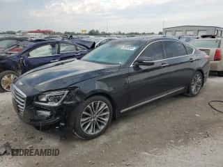 2016 Hyundai Genesis 3.8L z VIN KMHGN4JE6GU128579, wystawiony jako Copart lot #69292634 z przebiegiem 83 603 mil mil oraz Szkoda całkowita • Salvage title. Historia ofert i sprzedaży dostępna na DreamBid. Obrazek 1.