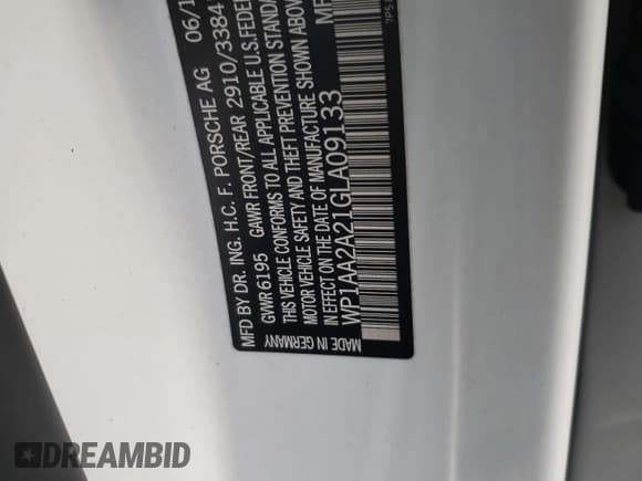 ✅ 2016 Porsche Cayenne • VIN: WP1AA2A21GLA09133 • Lot: 65439792. Listed on Copart with Not provided. Free auction sales archive from the USA and detailed vehicle history report at DreamBid. Image 10.