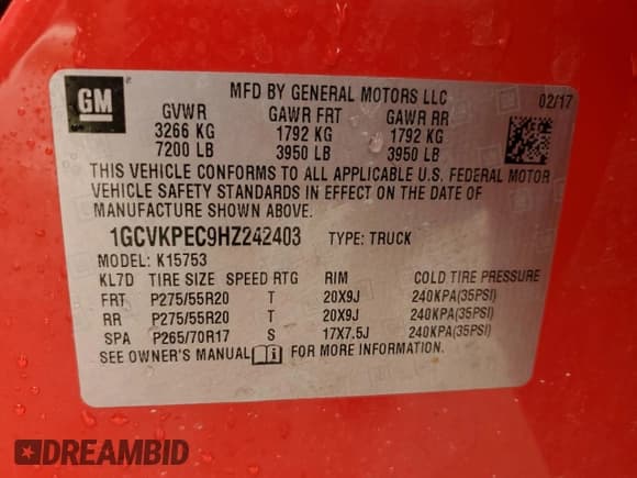 ✅ 2017 Chevrolet Silverado 1500 Custom • VIN: 1GCVKPEC9HZ242403 • Лот: 64324824. Опубликован ранее на Copart с пробегом 77 871 миль. Бесплатный доступ к архиву аукционных продаж из США и подробный отчёт об истории автомобиля на DreamBid. Изображение 12.