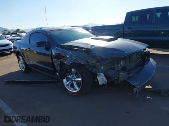 ✅ 2008 Ford Mustang GT Deluxe • VIN: 1ZVHT82H285119983 • Lot: 43497130. Listed on IAAI with 164,726 mi. Free auction sales archive from the USA and detailed vehicle history report at DreamBid. Image 1.