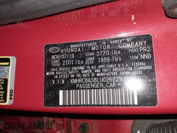 ✅ 2020 Hyundai Venue SEL • VIN: KMHRC8A38LU026229 • Lot: 41844287. Listed on IAAI with 73,685 mi. Free auction sales archive from the USA and detailed vehicle history report at DreamBid. Image 9.