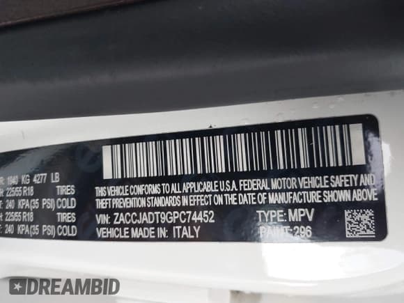 ✅ 2016 Jeep Renegade Limited • VIN: ZACCJADT9GPC74452 • Lot: 42172073. Wystawiony na IAAI z przebiegiem 81 002 mil. Bezpłatny archiwum sprzedaży aukcyjnych z USA i szczegółowy raport historii pojazdu na DreamBid. Zdjęcie 9.