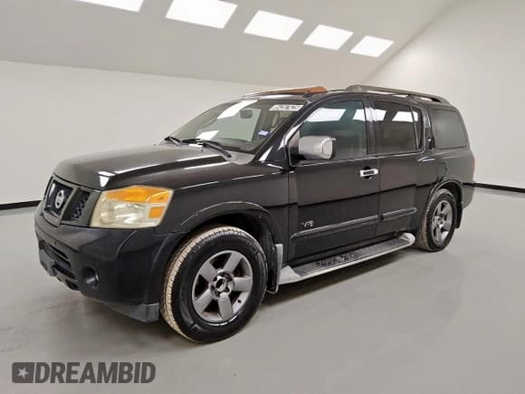 ✅ 2008 Nissan Armada SE • VIN: 5N1BA08D98N615590 • Lot: 92517385. Wystawiony na Copart z przebiegiem 182 549 mil. Bezpłatny archiwum sprzedaży aukcyjnych z USA i szczegółowy raport historii pojazdu na DreamBid. Zdjęcie 1.
