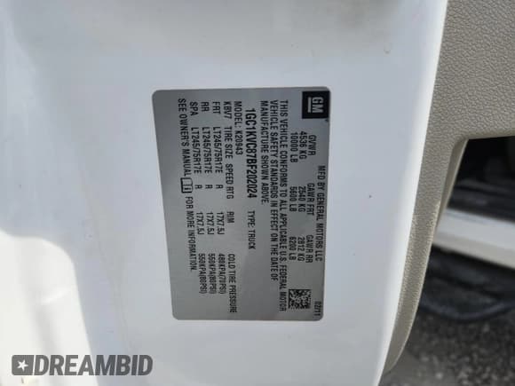 ✅ 2011 Chevrolet Silverado 2500HD Work Truck • VIN: 1GC1KVC87BF202024 • Lot: 81679725. Listed on Copart with 150,597 mi. Free auction sales archive from the USA and detailed vehicle history report at DreamBid. Image 12.