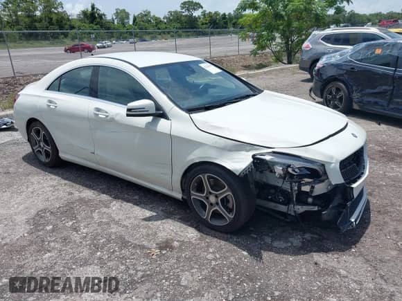 2017 Mercedes-Benz CLA 250 with VIN WDDSJ4EB0HN495604, listed as a IAAI auction lot 42728479 with 35,203 mi miles and . Bid and sale history available at DreamBid. Image 1.