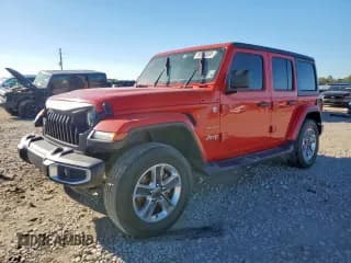 ✅ 2021 Jeep Wrangler Unlimited Sahara • VIN: 1C4HJXEN6MW622201 • Lot: 90873595. Wystawiony na Copart z przebiegiem 129 632 mil. Bezpłatny archiwum sprzedaży aukcyjnych z USA i szczegółowy raport historii pojazdu na DreamBid. Zdjęcie 1.