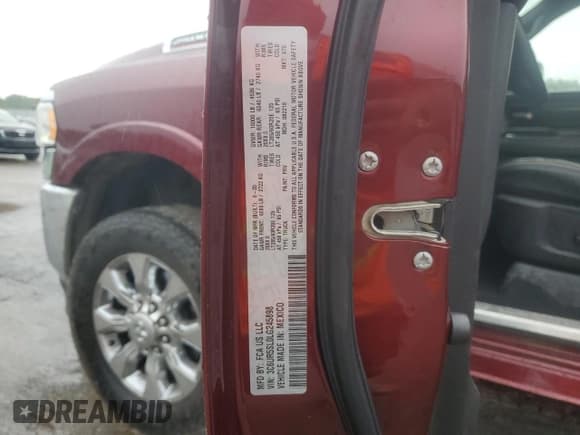 ✅ 2020 Ram 2500 Limited • VIN: 3C6UR5SL0LG245898 • Лот: 56678934. Опубликован ранее на Copart с пробегом 95 513 миль. Бесплатный доступ к архиву аукционных продаж из США и подробный отчёт об истории автомобиля на DreamBid. Изображение 12.