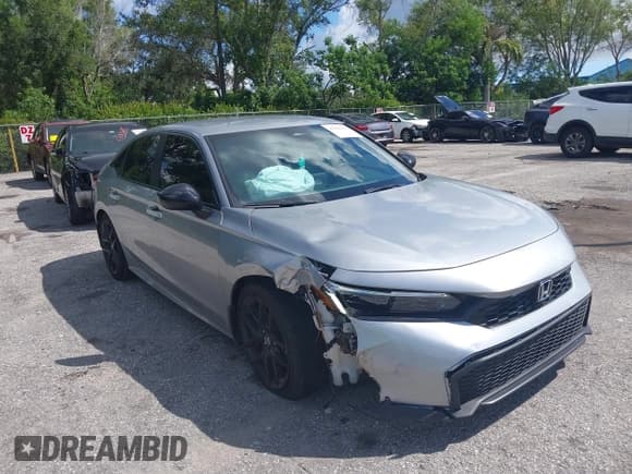 ✅ 2025 Honda Civic Sport • VIN: 2HGFE2F53SH557270 • Lot: 43188130. Listed on IAAI with 12,466 mi. Free auction sales archive from the USA and detailed vehicle history report at DreamBid. Image 6.