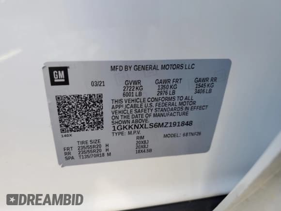 ✅ 2021 GMC Acadia Denali • VIN: 1GKKNXLS6MZ191848 • Лот: 73706404. Опубликован ранее на Copart с пробегом 62 949 миль. Бесплатный доступ к архиву аукционных продаж из США и подробный отчёт об истории автомобиля на DreamBid. Изображение 14.