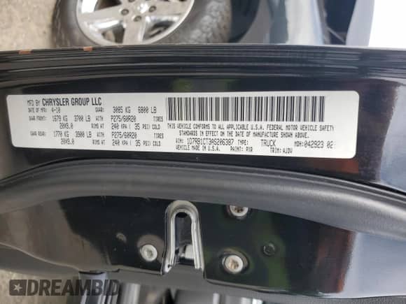 2010 Dodge 1500 Laramie с VIN 1D7RB1CT3AS206387, выставлен на аукционе Copart как лот 70111805 с пробегом 155 276 миль миль и Списание • Salvage title. История ставок и продаж доступна на DreamBid. Изображение 12.