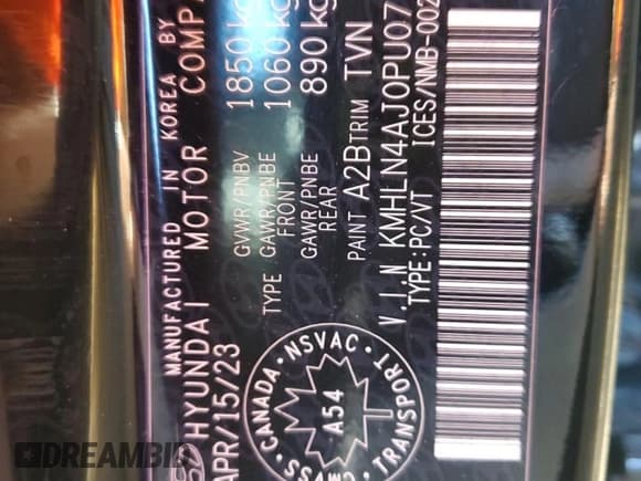 ✅ 2023 Hyundai Elantra Limited • VIN: KMHLN4AJ0PU071520 • Lot: 90807045. Listed on Copart with Not provided. Free auction sales archive from the USA and detailed vehicle history report at DreamBid. Image 13.