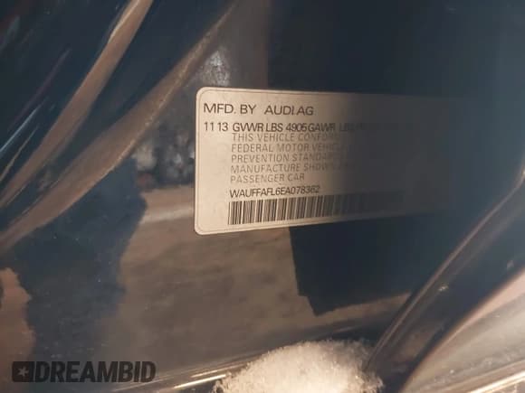 ✅ 2014 Audi A4 Premium Plus • VIN: WAUFFAFL6EA078362 • Лот: 43840600. Опубликован ранее на IAAI с пробегом 115 364 миль. Бесплатный доступ к архиву аукционных продаж из США и подробный отчёт об истории автомобиля на DreamBid. Изображение 9.