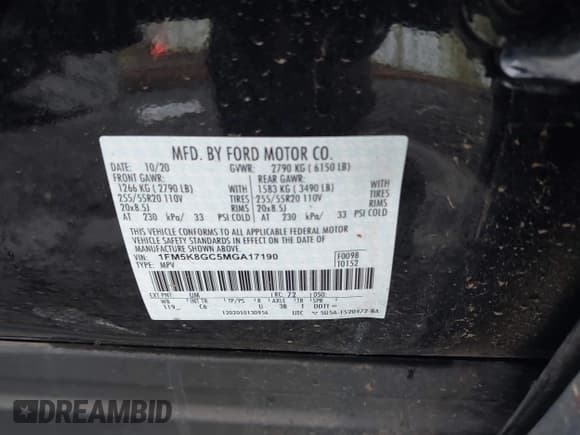 ✅ 2021 Ford Explorer ST • VIN: 1FM5K8GC5MGA17190 • Lot: 41935751. Wystawiony na IAAI z przebiegiem 72 143 mil. Bezpłatny archiwum sprzedaży aukcyjnych z USA i szczegółowy raport historii pojazdu na DreamBid. Zdjęcie 9.