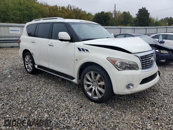 ✅ 2014 Infiniti QX80 • VIN: JN8AZ2NF4E9553681 • Lot: 85417905. Listed on Copart with 133,028 mi. Free auction sales archive from the USA and detailed vehicle history report at DreamBid. Image 4.