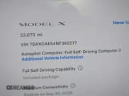 ✅ 2022 Tesla Model X • VIN: 7SAXCAE54NF362277 • Lot: 43643635. Wystawiony na IAAI z przebiegiem 53 073 mil. Bezpłatny archiwum sprzedaży aukcyjnych z USA i szczegółowy raport historii pojazdu na DreamBid. Zdjęcie 16.