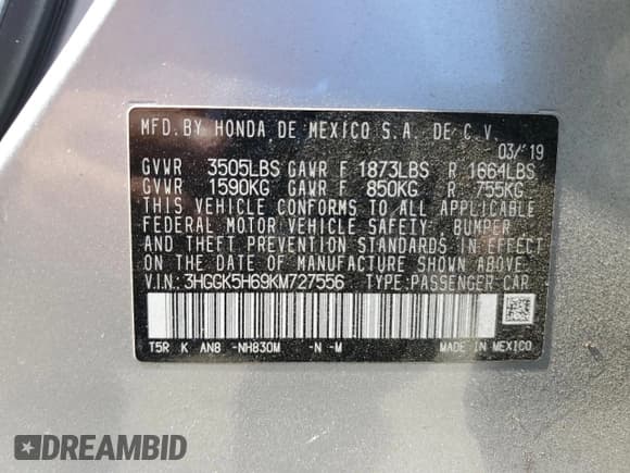 ✅ 2019 Honda Fit Sport • VIN: 3HGGK5H69KM727556 • Лот: 71736135. Опубликован ранее на Copart с пробегом 102 773 миль. Бесплатный доступ к архиву аукционных продаж из США и подробный отчёт об истории автомобиля на DreamBid. Изображение 13.