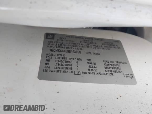 2009 Chevrolet Silverado 2500HD Work Truck z VIN 1GCHK44K69E163090, wystawiony jako IAAI lot #43523477 z przebiegiem 69 802 mil mil oraz . Historia ofert i sprzedaży dostępna na DreamBid. Obrazek 9.
