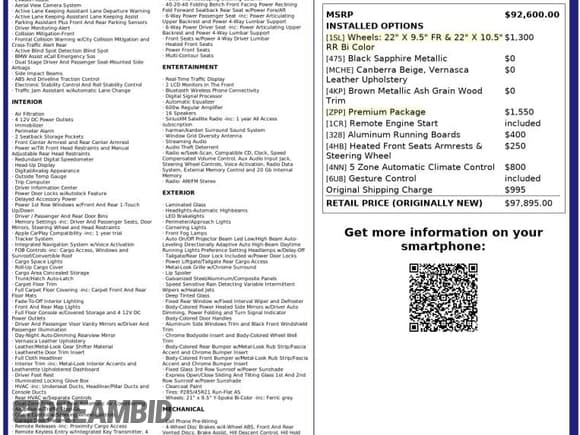 ✅ 2019 BMW X7 xDrive50i • VIN: 5UXCX4C58KLS38928 • Lot: 93027945. Wystawiony na Copart z przebiegiem 98 606 mil. Bezpłatny archiwum sprzedaży aukcyjnych z USA i szczegółowy raport historii pojazdu na DreamBid. Zdjęcie 10.