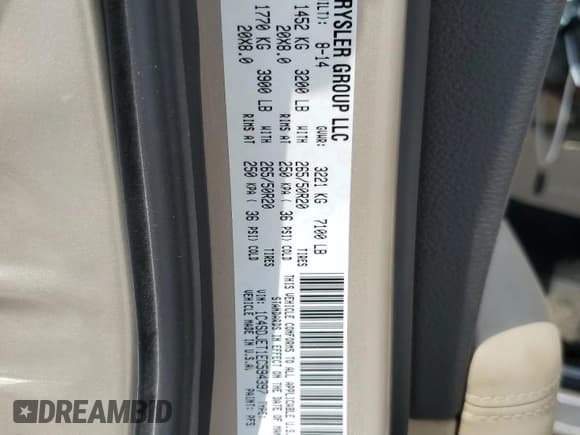 ✅ 2014 Dodge Durango Citadel • VIN: 1C4SDJET1EC594397 • Lot: 80942785. Wystawiony na Copart z przebiegiem 153 126 mil. Bezpłatny archiwum sprzedaży aukcyjnych z USA i szczegółowy raport historii pojazdu na DreamBid. Zdjęcie 13.