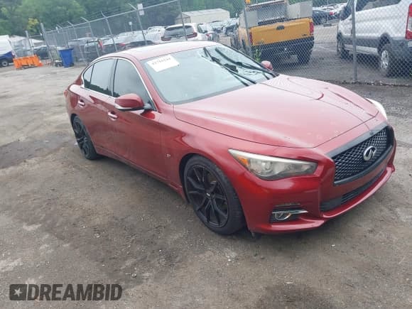 ✅ 2014 Infiniti Q50 • VIN: JN1BV7AP4EM685217 • Lot: 42716244. Listed on IAAI with 80,906 mi. Free auction sales archive from the USA and detailed vehicle history report at DreamBid. Image 1.