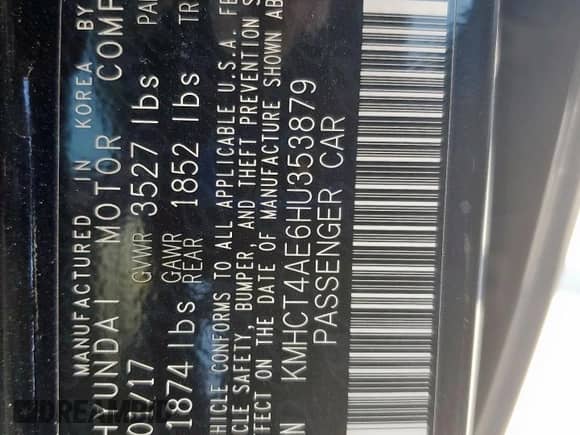 2017 Hyundai Accent SE with VIN KMHCT4AE6HU353879, listed as a Copart auction lot 86433135 with 122,307 mi miles and Non repairable. Bid and sale history available at DreamBid. Image 13.