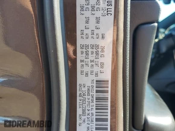 ✅ 2020 Jeep Grand Cherokee Limited X • VIN: 1C4RJFBG3LC238669 • Lot: 82555375. Listed on Copart with 95,429 mi. Free auction sales archive from the USA and detailed vehicle history report at DreamBid. Image 13.