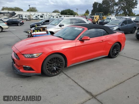 ✅ 2017 Ford Mustang EcoBoost Premium • VIN: 1FATP8UH4H5205932 • Lot: 81948425. Listed on Copart with 142,305 mi. Free auction sales archive from the USA and detailed vehicle history report at DreamBid. Image 1.
