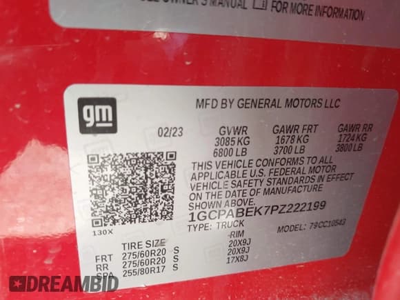 ✅ 2023 Chevrolet Silverado 1500 Custom • VIN: 1GCPABEK7PZ222199 • Lot: 42552747. Wystawiony na IAAI z przebiegiem 30 690 mil. Bezpłatny archiwum sprzedaży aukcyjnych z USA i szczegółowy raport historii pojazdu na DreamBid. Zdjęcie 9.