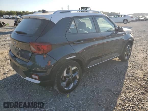 2021 Hyundai Venue Denim z VIN KMHRC8A3XMU101336, wystawiony jako Copart lot #73533424 z przebiegiem Nie podano mil oraz Szkoda całkowita • Salvage title. Historia ofert i sprzedaży dostępna na DreamBid. Obrazek 3.