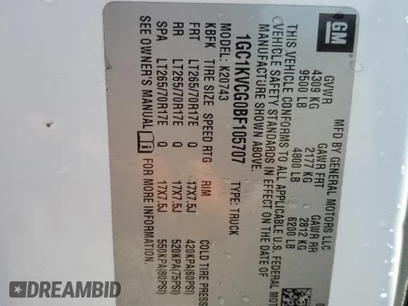 ✅ 2011 Chevrolet Silverado 2500HD Work Truck • VIN: 1GC1KVCG0BF105707 • Лот: 67746505. Опубликован ранее на Copart с пробегом Не указан. Бесплатный доступ к архиву аукционных продаж из США и подробный отчёт об истории автомобиля на DreamBid. Изображение 12.