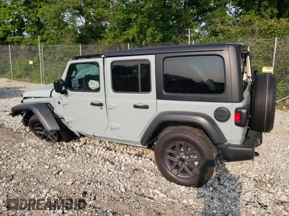 ✅ 2024 Jeep Wrangler Sport S • VIN: 1C4PJXDNXRW297041 • Lot: 59470025. Listed on Copart with 15,703 mi. Free auction sales archive from the USA and detailed vehicle history report at DreamBid. Image 2.